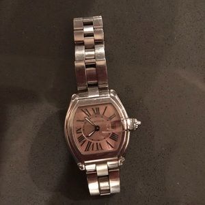 Cartier Roadster Pink Face Watch